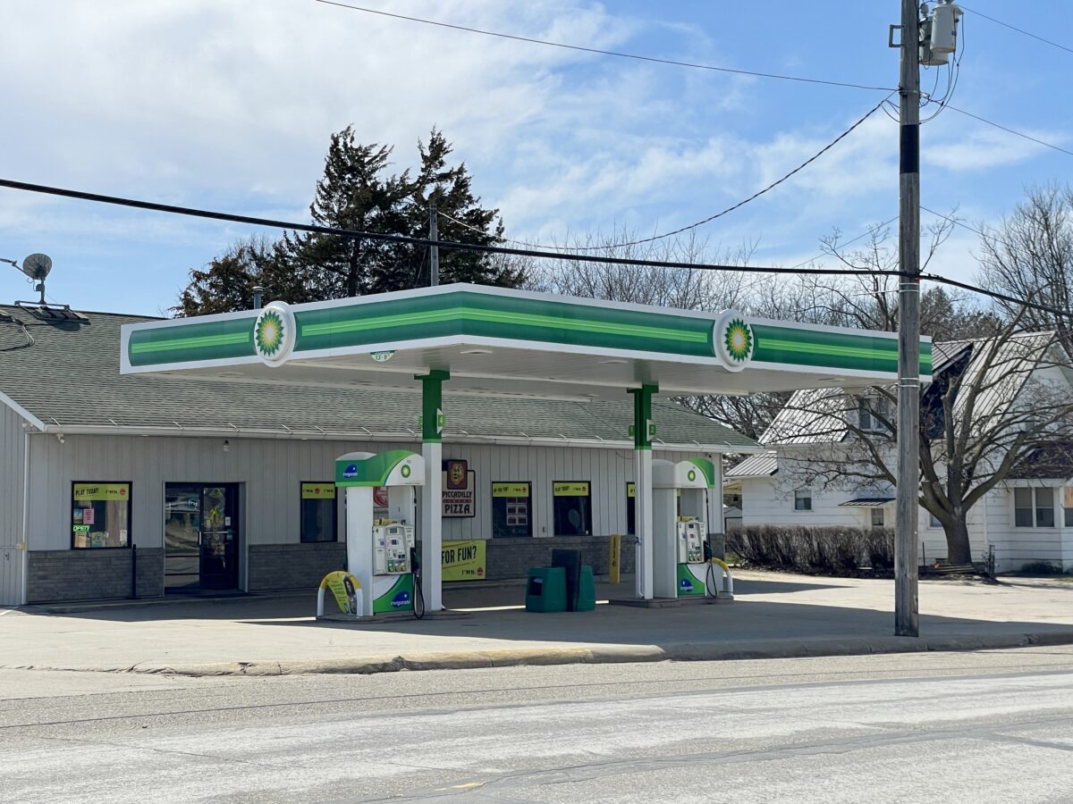 Exterior of the BP gas station