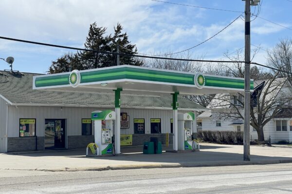 Exterior of the BP gas station